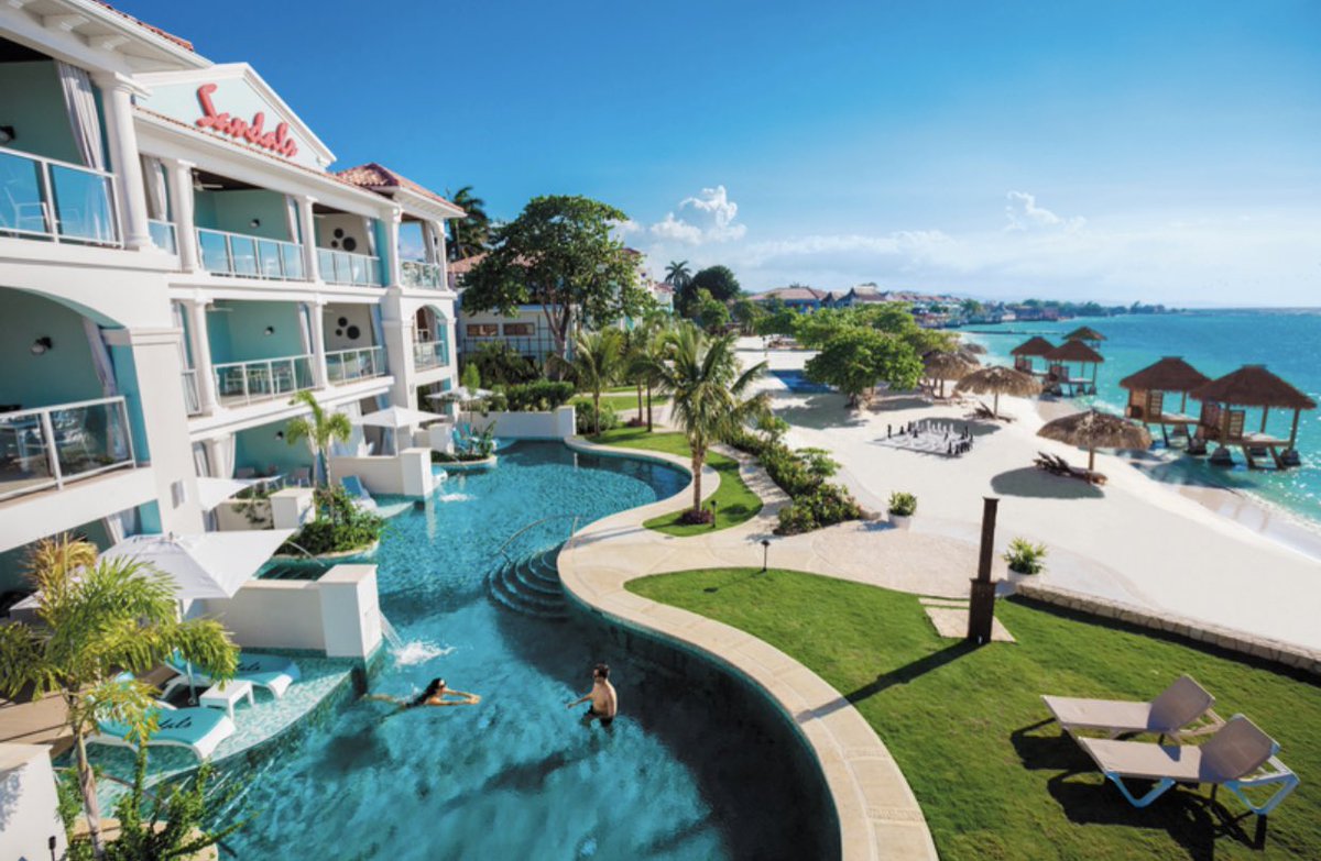 AdamStewart's tweet photo. #Jamaica done right, @SandalsResorts. https://t.co/YPavQhtKms