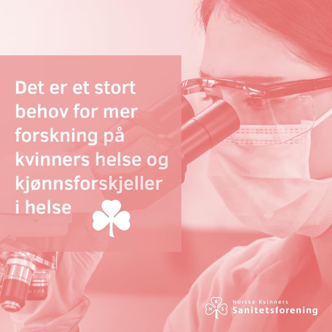 Det er et stort behov for mer forskning på kvinners helse og kjønnsforskjeller i helse ☘️ Det er fortsatt mangelfull kunnskap om sykdommer som er mer typiske for kvinner, og kvinner får heller ikke alltid like god diagnostisering og behandling for sykdommer som rammer begge kjønn
