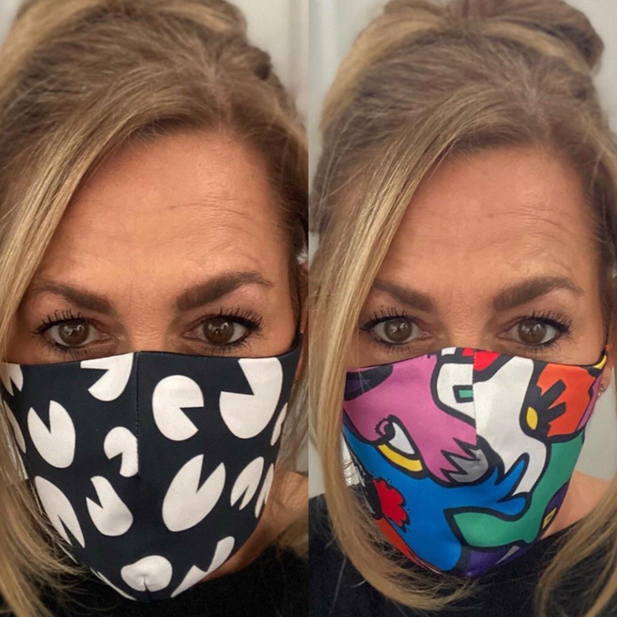 We think these are our best #masks yet!!! So much fun working with @eats_everything, @EdibleRecords and @NicolasDixonart on these. Trying to put a #smile on everyone’s #faces . #faceart #art #abstractart #pacman #eatseverything #facemasks #facemasksforsale #clubbers #clubbing