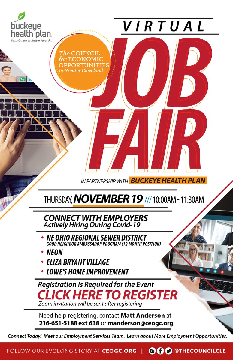 MaiseynJoshDad's tweet photo. #CEOGC Nov Virtual Job Fair on 11/19 REGISTER @ https://t.co/feTJBCM5fa @Juanita_Brent @stephaniehowse @GordonSquare @CleveTA  @luvlivinlocal @jennyspencercle @Clevekids @wtam1100 @RussWKYC @Grace_Face13 @WCPN @FreshWaterCLE @PovertyCtrCLE @EngageCleveland @thefundneo https://t.co/9cTXWuu5Lb