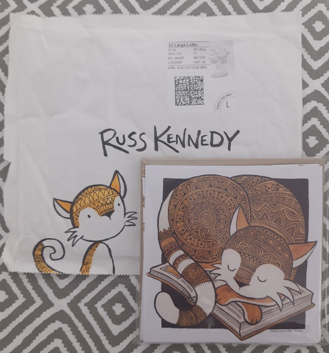 TubaRuss's tweet image. Ordered some cards from the sublime @jabberworks and couldn't be happier with them. The TOTALLY awesome bit was the envelope though!