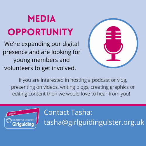 MEDIA OPPORTUNITY: Are you a genius when it comes to graphics? Fancy yourself as the host of a brand new podcast? Have a flair for writing? Our Volunteer Media Opportunity just might be perfect for you – see here for more details: bit.ly/38tF7Z5