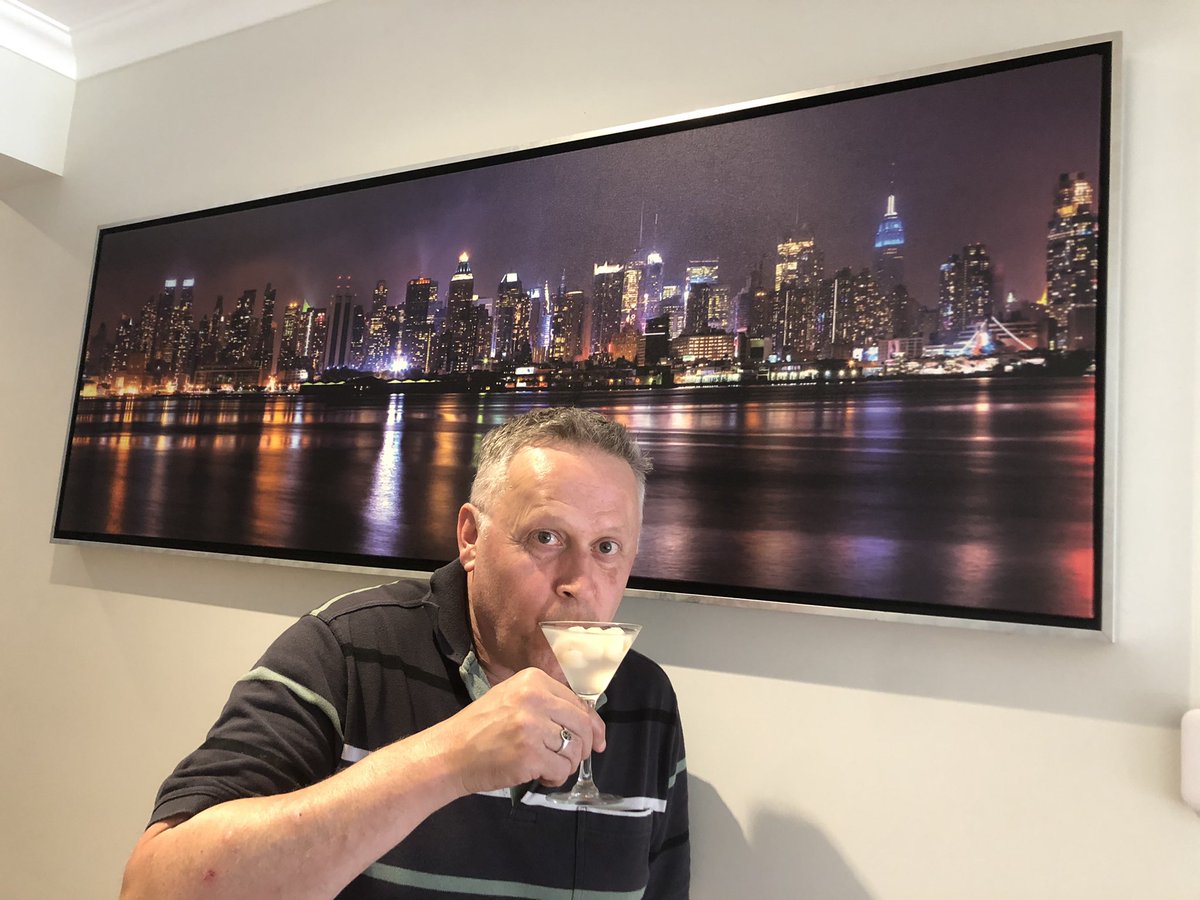 CarolineRuddick's tweet photo. For @David_Ruddick’s birthday we couldn’t go to #NYC so we got #lycheemartinis from @Go_Cartini and looked at the #canvas #greatcocktails https://t.co/VI2ctFiI0j