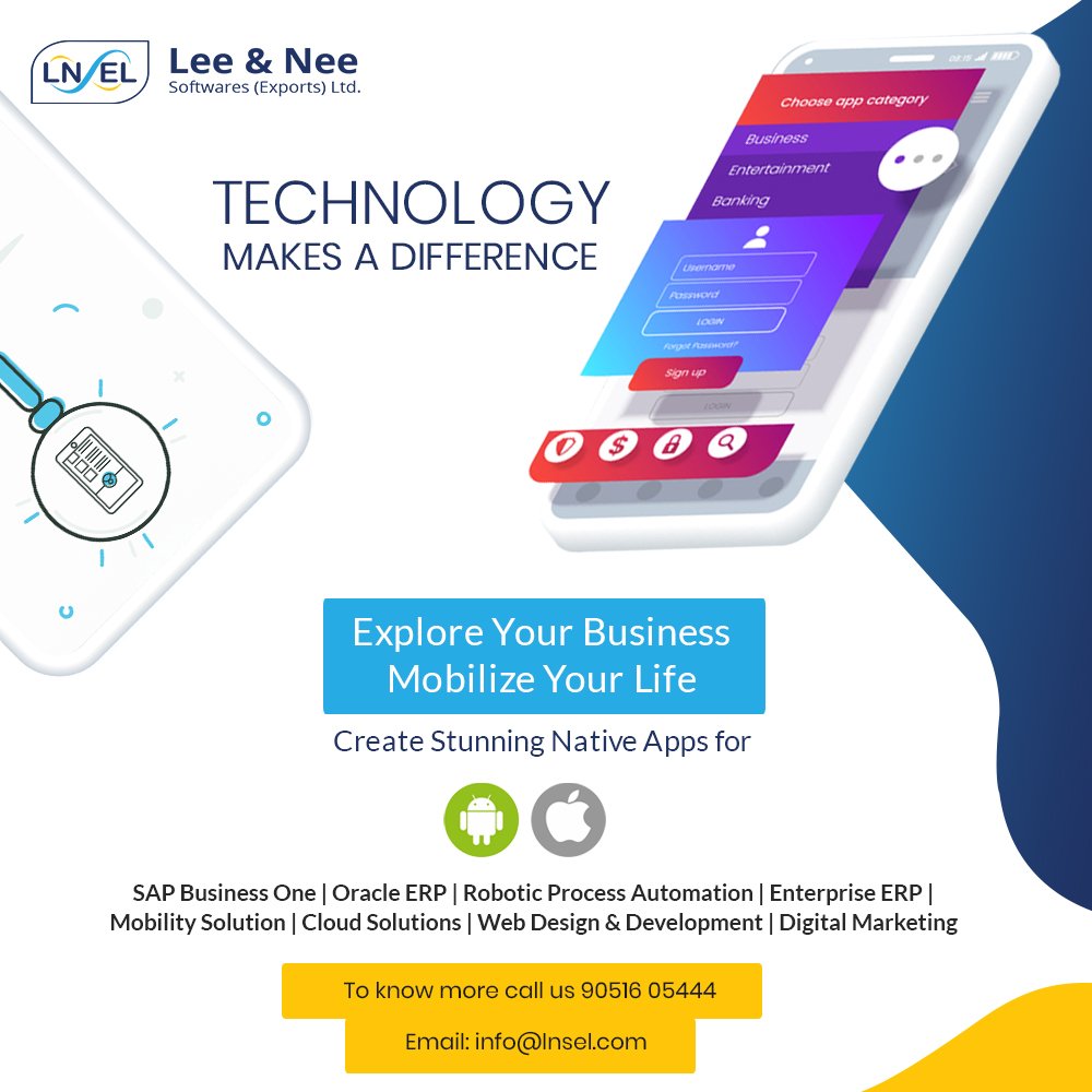 lnselindia's tweet image. Take your business to the next level with fast, cost-effective and user-centric mobile app creation & deliver your products and services in the global market.
#MobileAppDevelopment
#MobileAppSolution
#MobileSoftwareDevelopment
#AndroidApps
#IOSApps