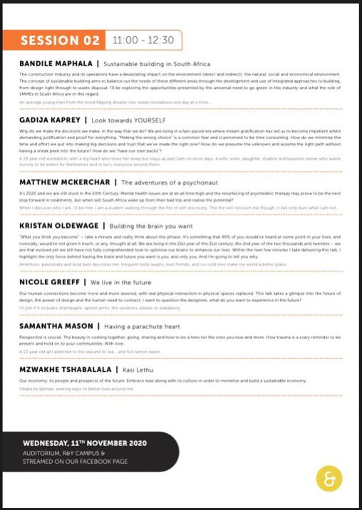 Tomorrow our Marketing &amp; Advertising Communications students will be presenting a series of TedX style talks and you’re all invited to join! See below for a more detailed look at the schedule &amp; join us either at our campus or on Facebook live!
