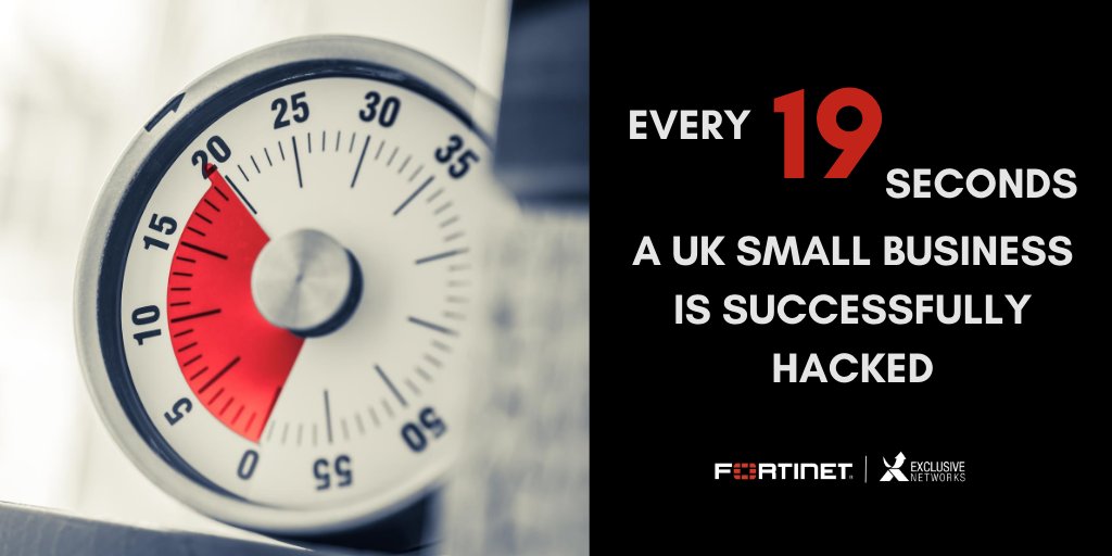 EXN_UK's tweet photo. Every 19 seconds, a UK SMB is successfully hacked. Find out more about the risks and opportunities for UK small and medium businesses. Download our #SMB #Cybersecurity infographic: https://t.co/ECy0Ba2xex #exclusivelyfortinet https://t.co/l73tT2FtyE
