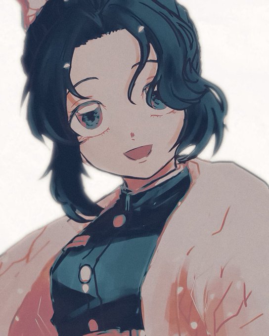 安野さんがTwitterに投稿した胡蝶しのぶ(鬼滅の刃)のイラスト。