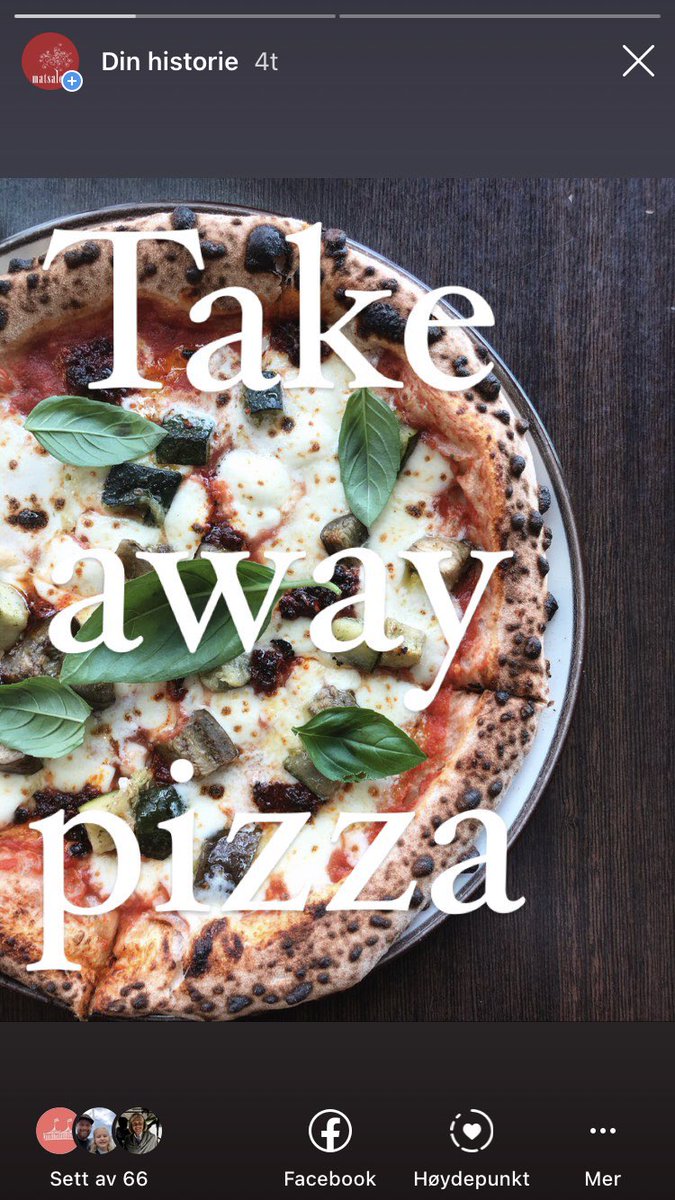 Vi kjører på! Bestill take away pizza!