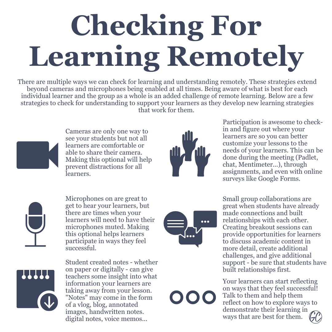 CIESCtweets's tweet photo. Remote learning brings challenges to our teaching.  Measuring student learning is one of those challenges that requires problem solving. George Couros, @gcouros author of Innovator’s Mindset, presents a few ideas https://t.co/tyNmKDsXPP #keepindianalearning #CIESCserves https://t.co/S1IlVa9N7B