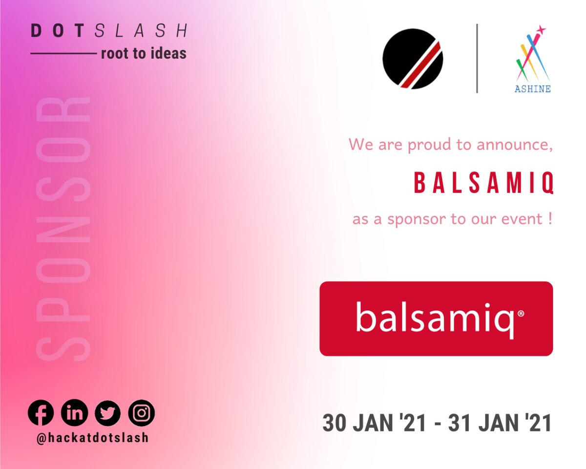 hackatdotslash's tweet photo. We are delighted to announce Balsamiq as a sponsor for DotSlash 4.0!
https://t.co/v4ZuGKJsKm

Balsamiq Wireframes is a rapid low-fidelity UI wireframing tool that reproduces the experience of sketching on a notepad or whiteboard,but using a computer.
#hackathon #dotslash #sponsor https://t.co/Pqvuqzqzmr