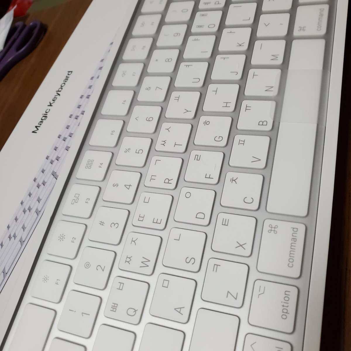 ちゃ きたきたー マジックキーボード ハングルバージョン 形から入るタイプ ひらがな 韓国語 中国語これでサクサク できるかな 한국어 중국어 韩语 汉语 韓国語勉強中 中国語勉強中