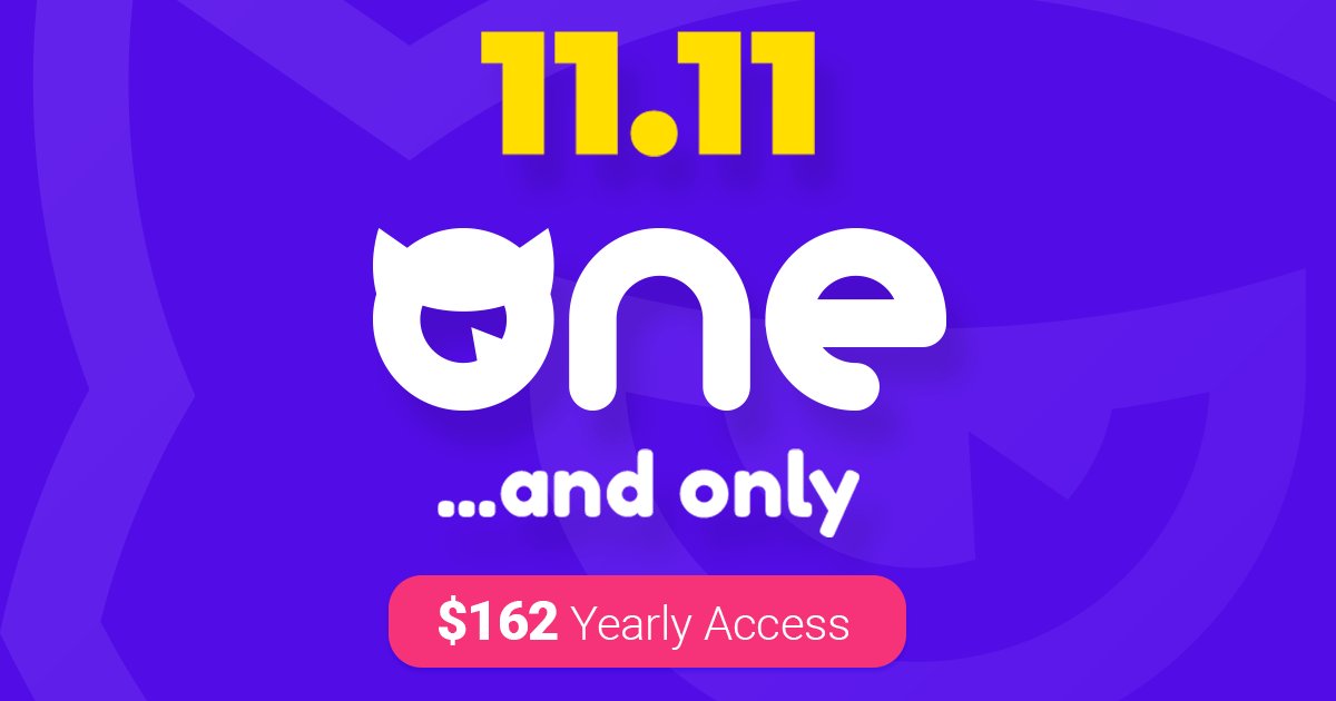 🙌Happy #SinglesDay, pals! ONE is a lonely kind of guy, and he loves it 😎

Want to get unlimited access to 32 500+ digital products for your web projects? 😻 The ONE Subscription is all you need - monsterone.com/?utm_source=tw…

#11Novembre #Digital #WordPress #Webdesign #webdevelopers