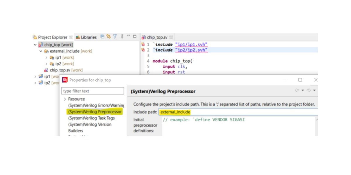 Ever wondered how to include files from other projects in SystemVerilog? The following article explains how easy it is in Sigasi Studio. insights.sigasi.com/tech/systemver…