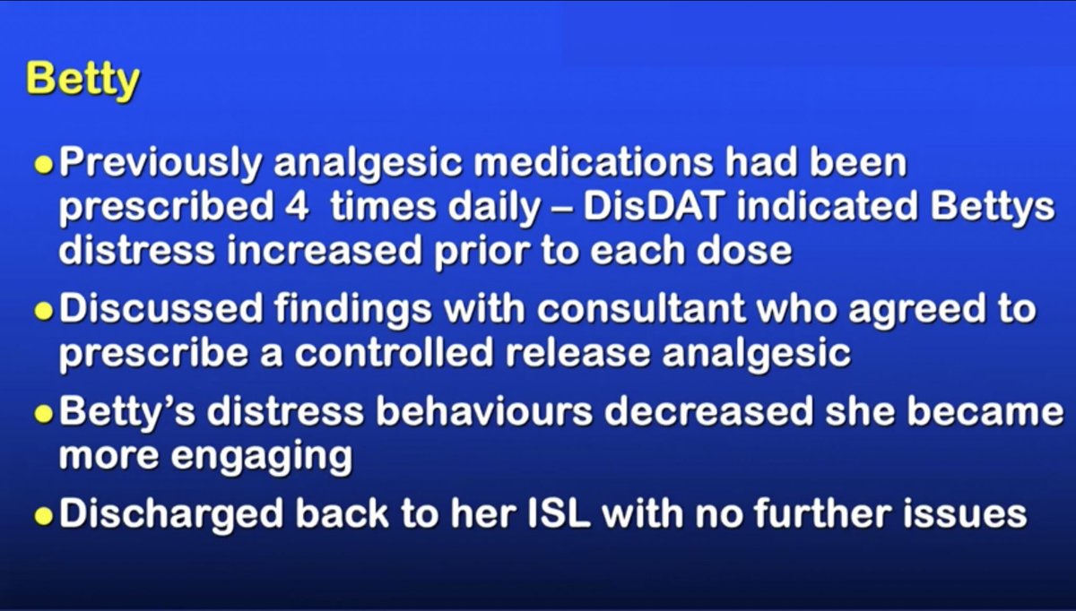 PCPLDnetwork's tweet image. Two very different case studies where #DisDAT was used to gain knowledge about distress. 

Results from both sets of assessments indicated a definite pattern to both Freddie and Betty’s pattern of distress. 

 #PCPLD2020