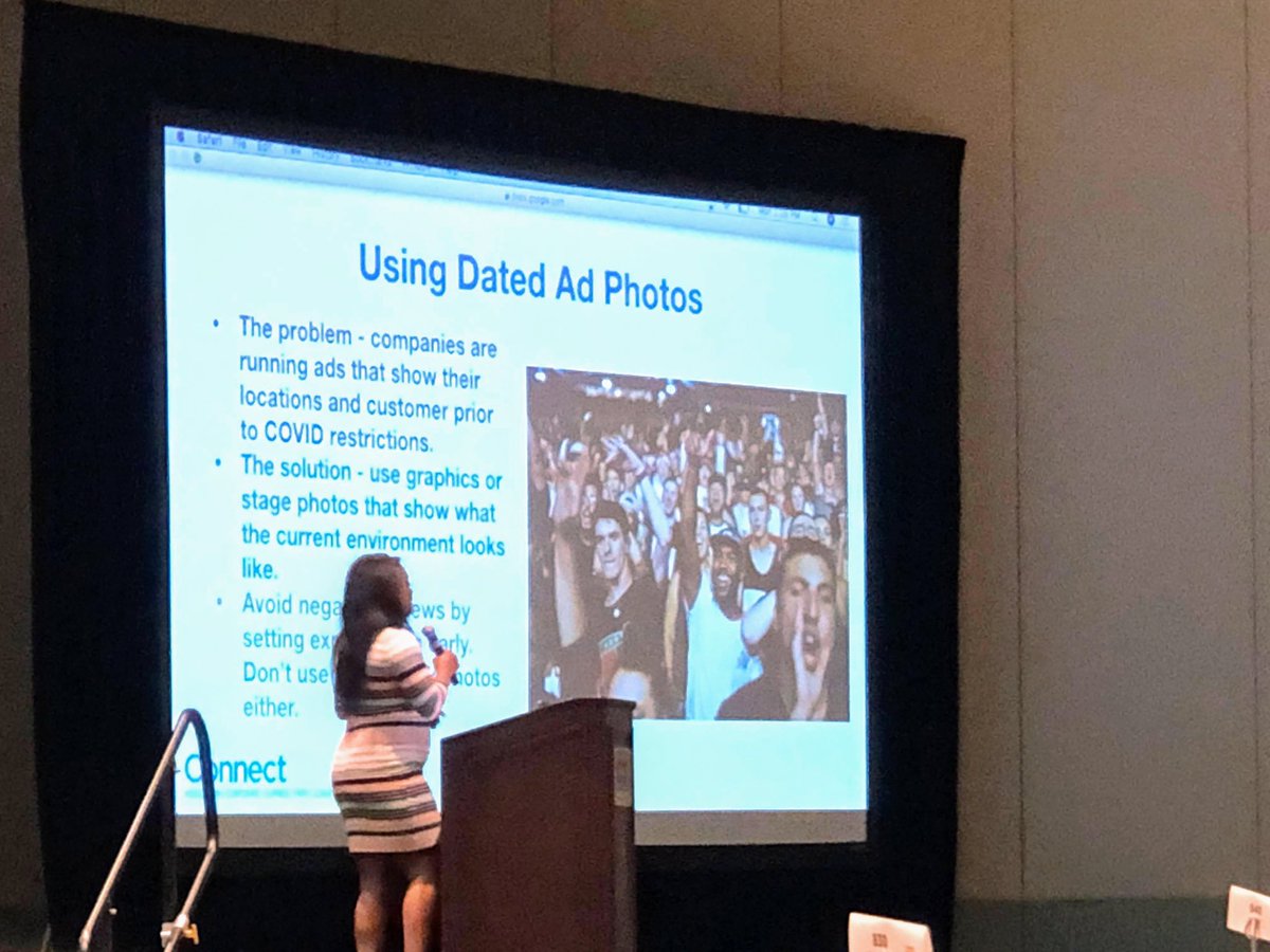 OCMGEvents's tweet photo. We are at #ConnectFL this week. Yesterday we were networking with some fabulous vendors and had two educational sessions. One was on social media marketing during the pandemic and the other covered negotiations in a new business climate. Very interesting! @connectmeetings https://t.co/OY8UMlKsQZ