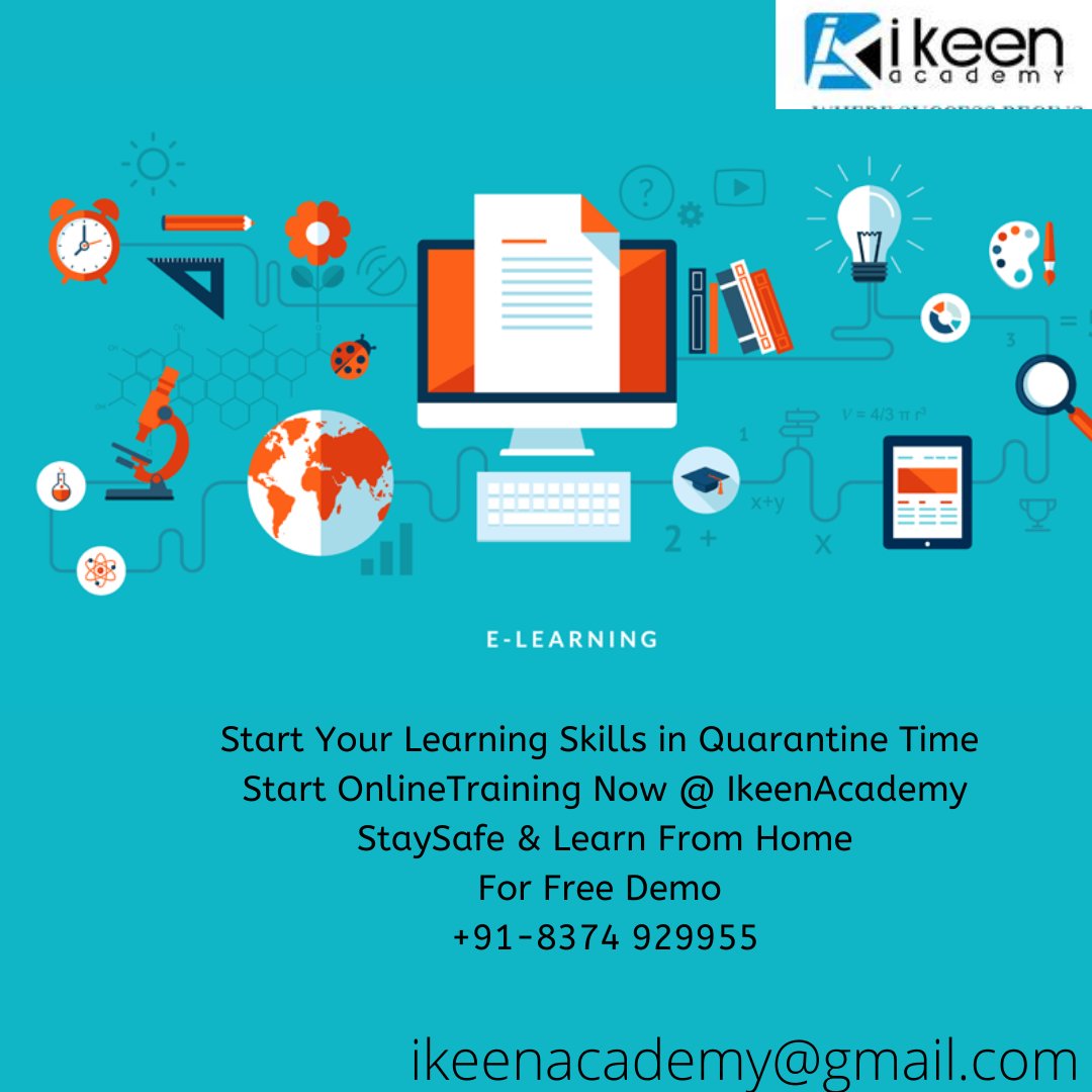 ITTrainingsGuru's tweet photo. Don't Limit 
Your Learning #Skills in #Quarantine Time 
Start #OnlineTraining Now @ #IkeenAcademy
#StaySafe &amp; Learn From Home
For Free #Demo 
+91-8374 929955
ikeenacademy@gmail.com 
#CorporateTraining #FreeDemo #Training #Hyderabad #Lockdown #OnlineCourses https://t.co/cP345S0Ycn