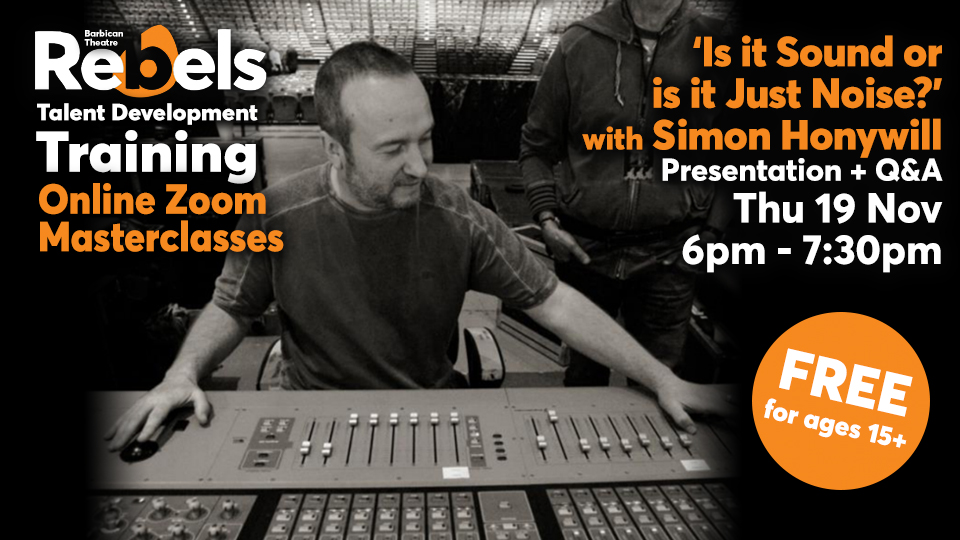 BarbicanTheatre's tweet image. Join experienced sound system consultant &amp;amp; engineer @simonhonywill as he aims to get people thinking about what they’re hearing, touching on aspects of modern recording &amp;amp; mastering processes, &amp;amp; what good sound can bring to a performance.

Info/Sign up: barbicantheatre.co.uk/rebels-trainin…