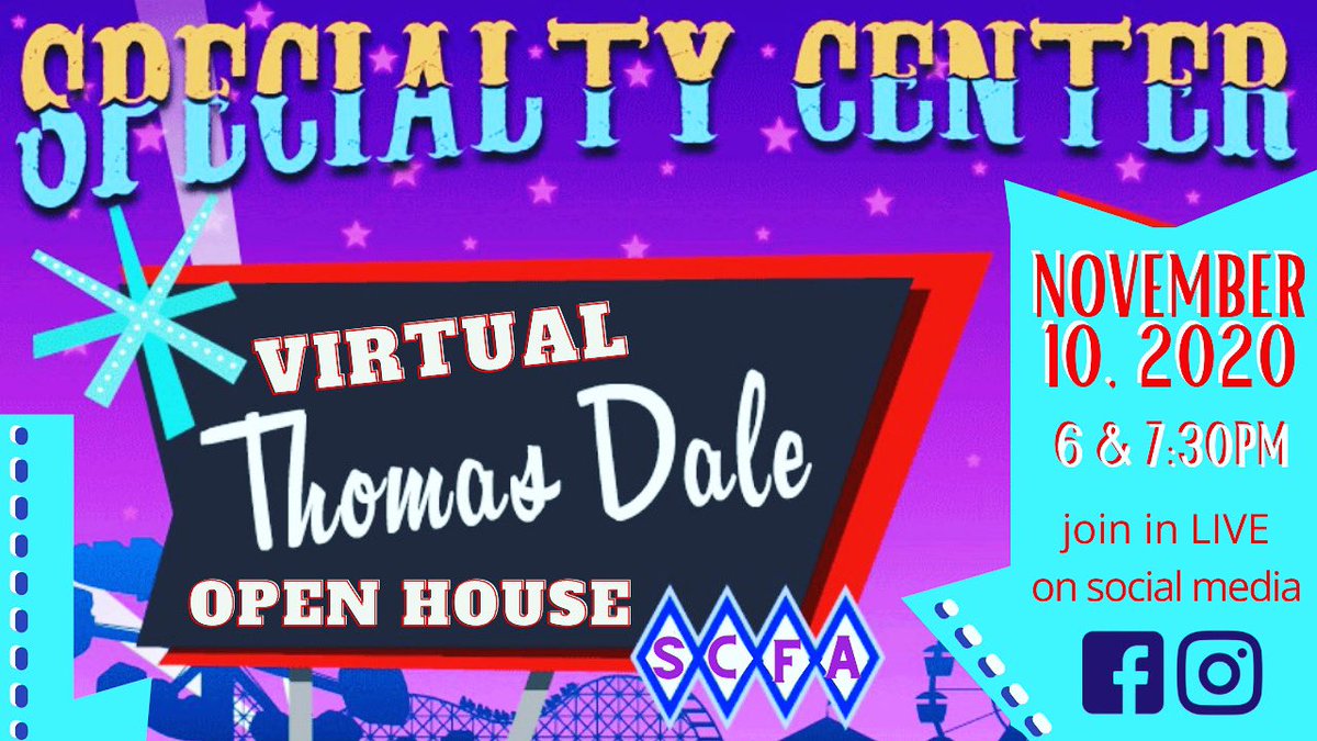 Center4theArtsTD (@arts_td) on Twitter photo JOIN US TONIGHT FOR VIRTUAL OPEN HOUSE!
🎨🎭🩰🎻🎼🎤
Starting on FB & Instagram LIVE, SCFA faculty members & students can’t wait to give you all the info about joining our Specialty Center family! Can’t wait to meet @ccpsinfo ‘s best & brightest student artists!
<a href="/GoTDKnights/">Thomas Dale HS</a> JOIN US TONIGHT FOR VIRTUAL OPEN HOUSE!
🎨🎭🩰🎻🎼🎤
Starting on FB & Instagram LIVE, SCFA faculty members & students can’t wait to give you all the info about joining our Specialty Center family! Can’t wait to meet @ccpsinfo ‘s best & brightest student artists!
<a href="/GoTDKnights/">Thomas Dale HS</a>