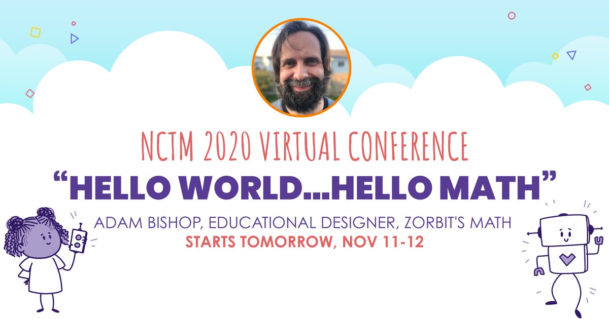 Our Educational Designer <a href="/bishopfam/">Adam Bishop</a> is giving a talk at this year’s #NCTMVIRTUAL! Get some free activities to try with your Jr. Programmers AND a sneak preview of how he brings coding into the classroom: go.zorbitsmath.com/classroom-codi…