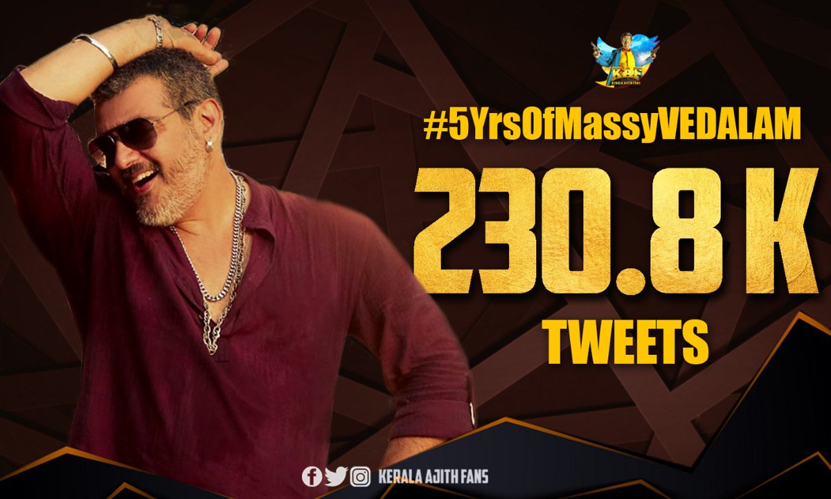 #5YrsOfMassyVEDALAM Tag 230.8K

#Valimai