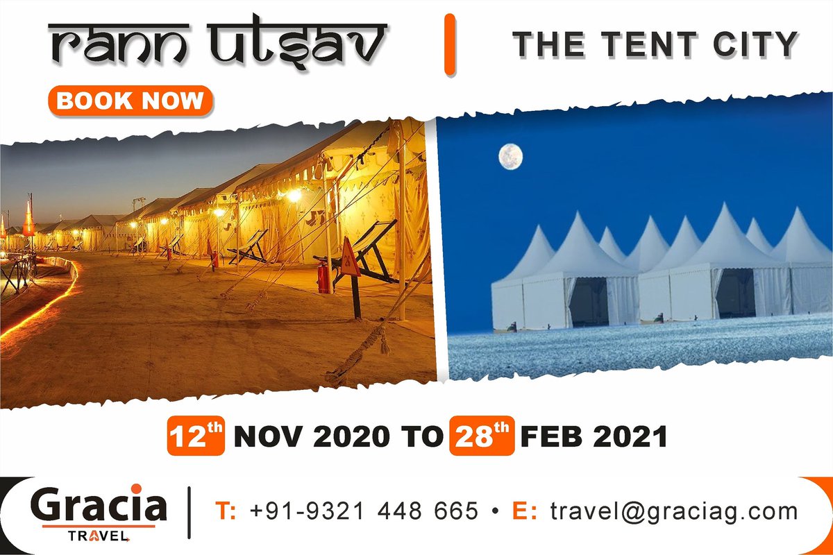 Rann Utsav is here!!! Book your tent today. Contact us for the best deals. #rannofkutch #Gujarat #gujarattourism
travel@graciag.com
+91-93214 48665
 #TravelIndia #ExoticTents #Photography #desert #Travel #SaveTourism #luxurytents #fullmoon #Diwali