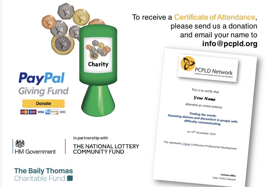 PCPLDnetwork's tweet photo. We are a #charity so any donations are very gratefully received!

If you would like to receive a certificate of attendance for today’s event please consider making a small donation here: https://t.co/zPQ48U4wKc

#PCPLD2020 https://t.co/LY1FNQJJji