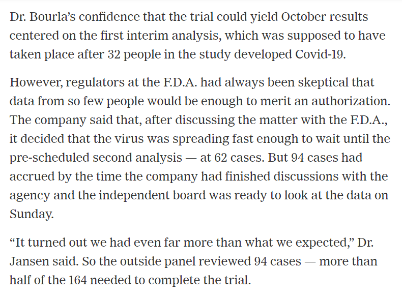 And another, because that weird data zombie tweeter had issue with the number enrolled. https://www.nytimes.com/2020/11/09/health/covid-vaccine-pfizer.html