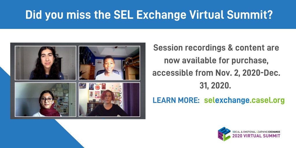 2024SELExchange's tweet image. Young people led a conversation on identity, agency, and belonging at the #2020SELExchange Virtual Summit. Did you miss it? Purchase on-demand access now: buff.ly/3k9wdmn