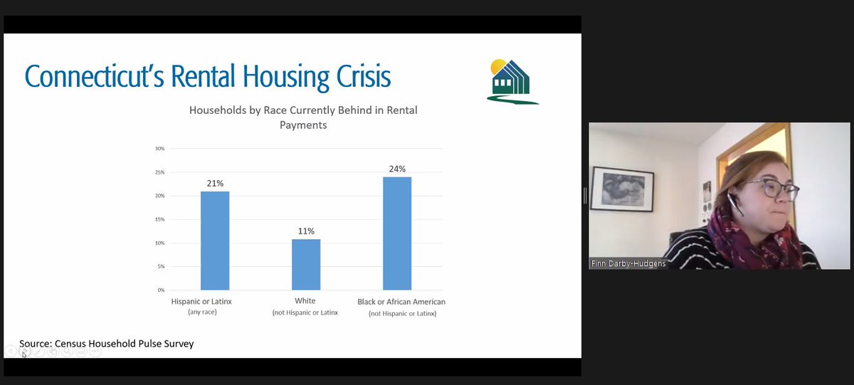 CTOpenData's tweet image. &quot;The affordable housing crisis in our nation is a civil rights issue.&quot; Finn Darby-Hudgens Director of Operations @ctfairhousing shares data from multiple sources including the #Census Household Pulse Survey, which you can find here:  census.gov/data/experimen… #CTDataConf