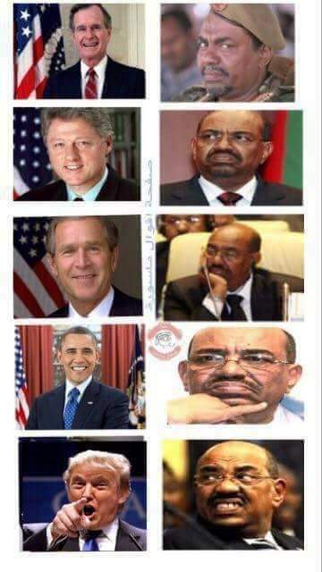 هذا المخلوع ضيع الشباب السوداني فقد عاصر 5 رؤساء للولايات المتحدة ومنهم من تولي دورتين رياسيتين 30 ربيعا من عمر الوطن مرت تحت وطأة  الظلم والفساد والجبروت لا أعاد الله تلك الحقبه السوداء زي ما يقولو سفر البن دق وحريق😃