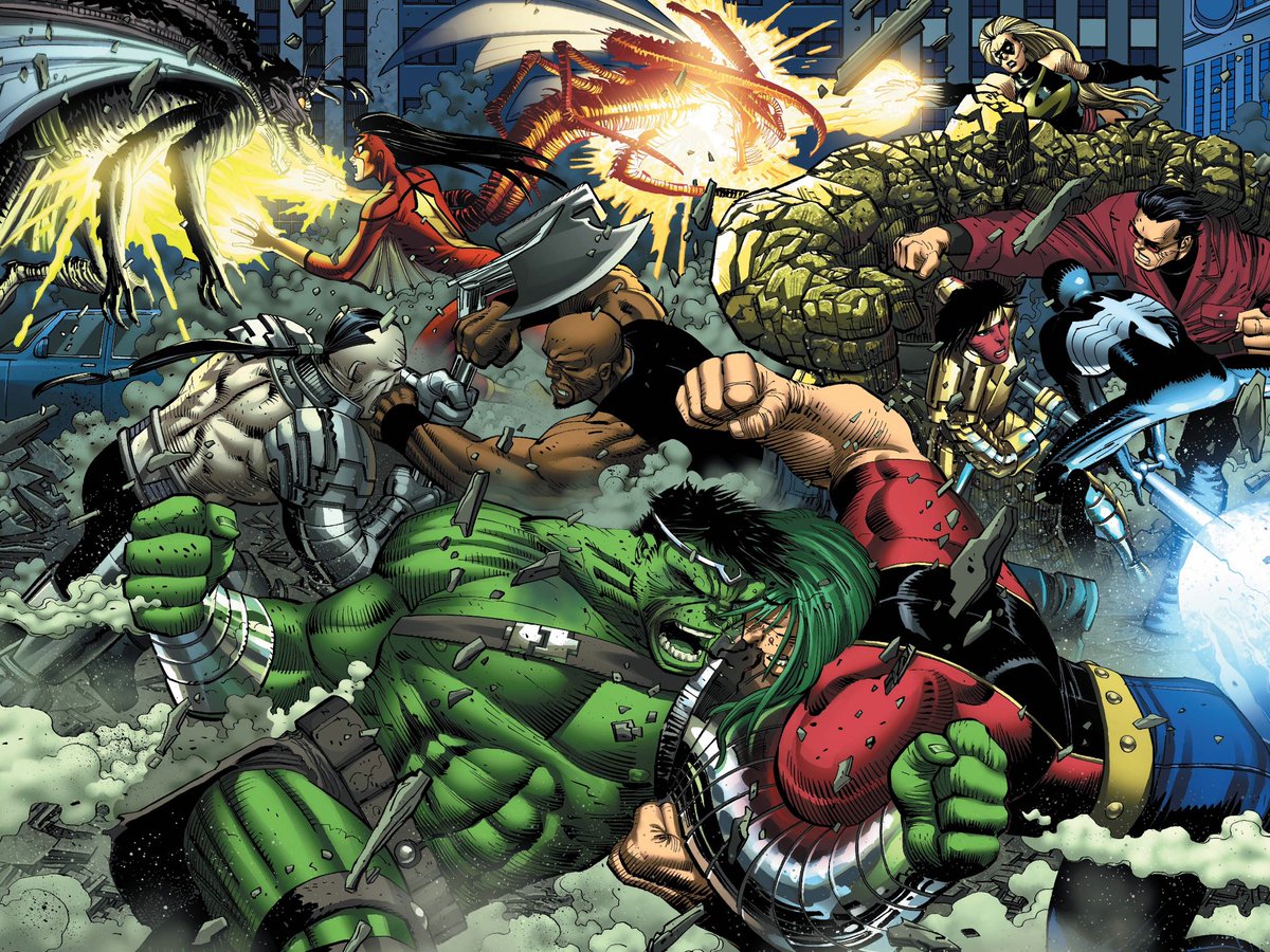 CoolComicArt's tweet image. World War Hulk (2007) art by John Romita Jr. w/ @klausjansonnyc &amp;amp; @christinastrain