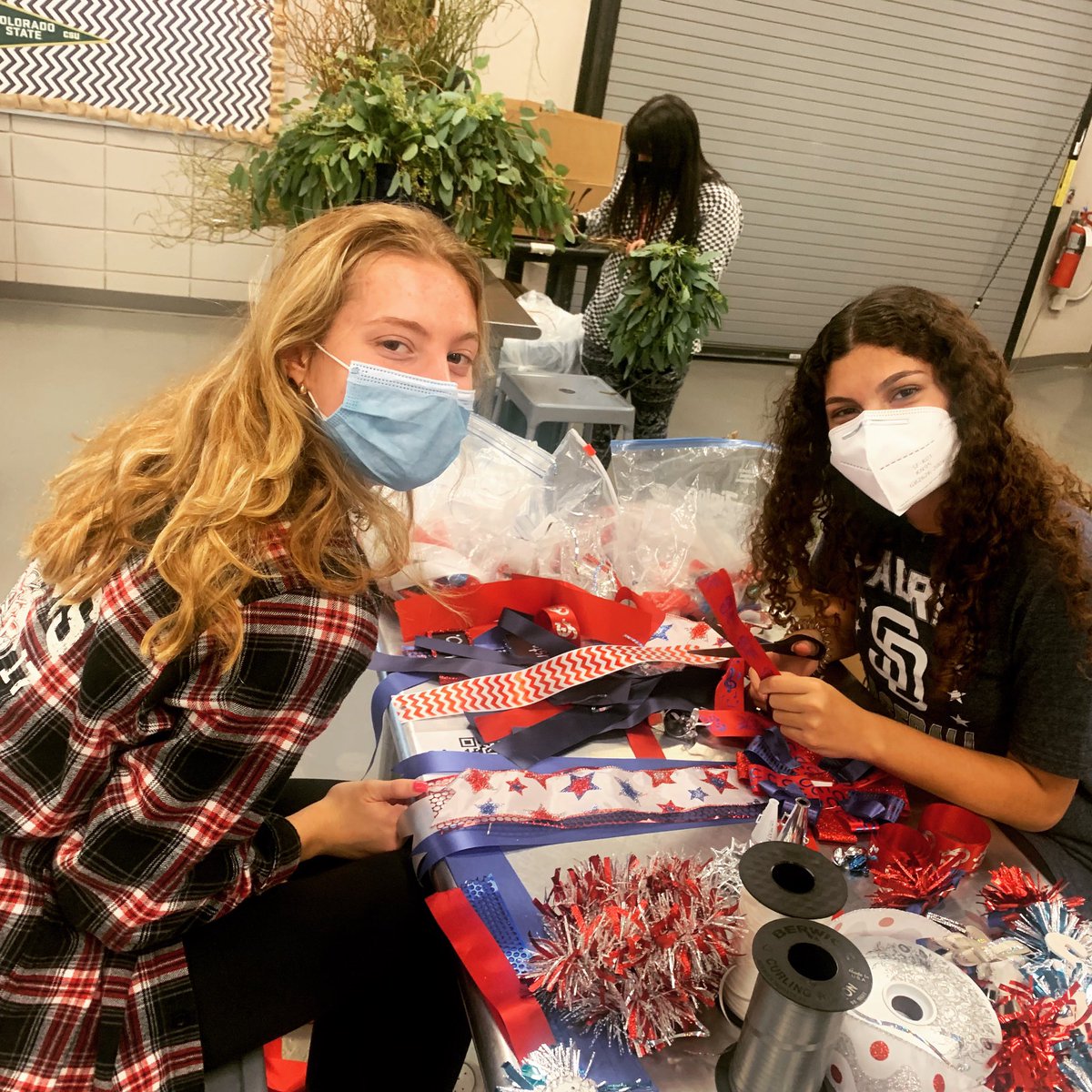 @gcisd Floral Design students applying a piece of the FFA motto, “Living to Serve”, by creating HOCO mums for GHS RISE students. #gcisdcte #wearegcisd #cte #careerandtechnicaleducation