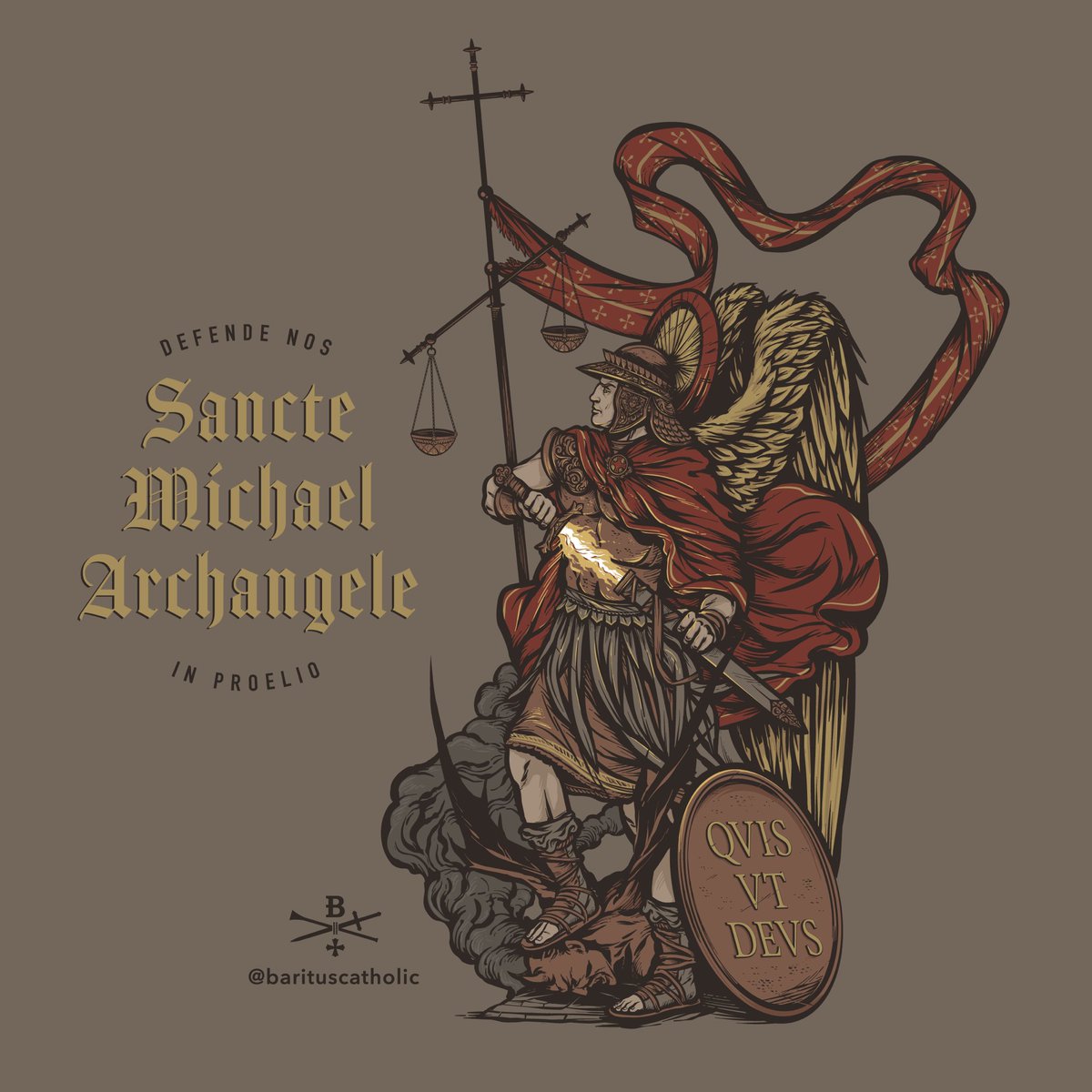 BaritusCatholic's tweet photo. St Michael the Archangel, defend us in battle. https://t.co/ZqN15PXBJL