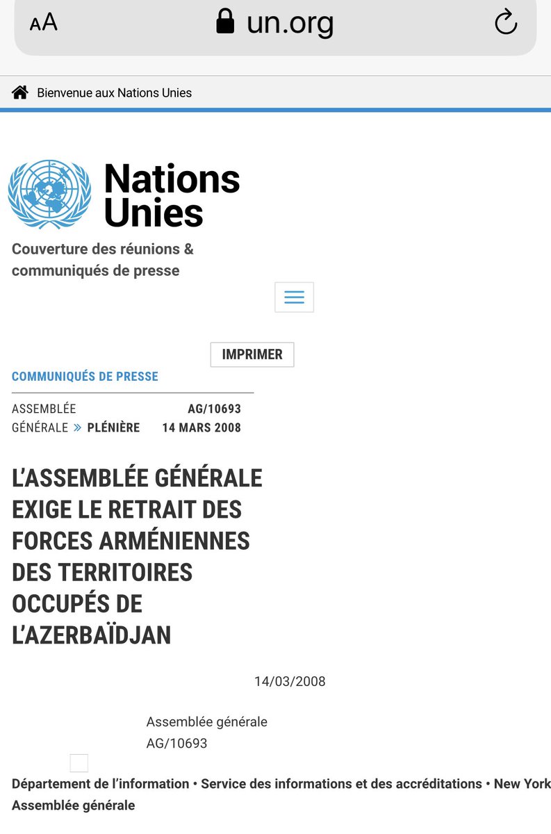 Échec après échec , comme en Syrie et en Libye ou il a aussi soutenu des séparatistes et échoué face à la Turquie , Macron continue de violer le les résolutions de l’ONU qui exigent le départ « sans délai ni conditions » de l’Arménie en Azerbaïdjan.   https://twitter.com/franceinfo/status/1326151119559561216