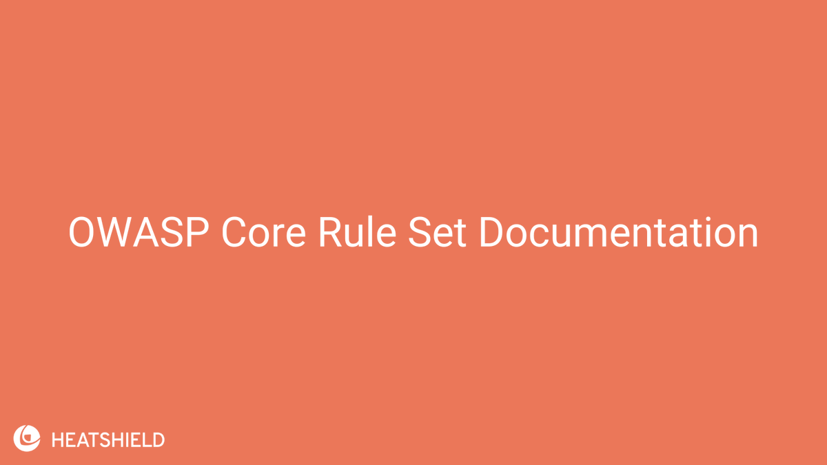 HeatShieldIO's tweet photo. Want to learn more about the OWASP Core Rule Set? Take a look at our OWASP Core Rule Set documentation https://t.co/GYRzMMjYM8

#OWASP @CoreRuleSet #cybersecurity #modsecurity @modsecurityhandbook https://t.co/UJHUf6EiuH