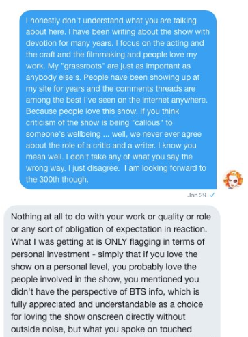 As you can see, Sheila is a rock star who didn't appreciate Natalie's manipulations. At all. Imagine trying to sell this line of bullshit about an actor to an industry professional.