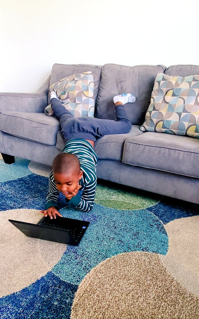 NicoleAllainEdD's tweet image. Stretching his body and his brain. #wellness #asynchronouslearning
