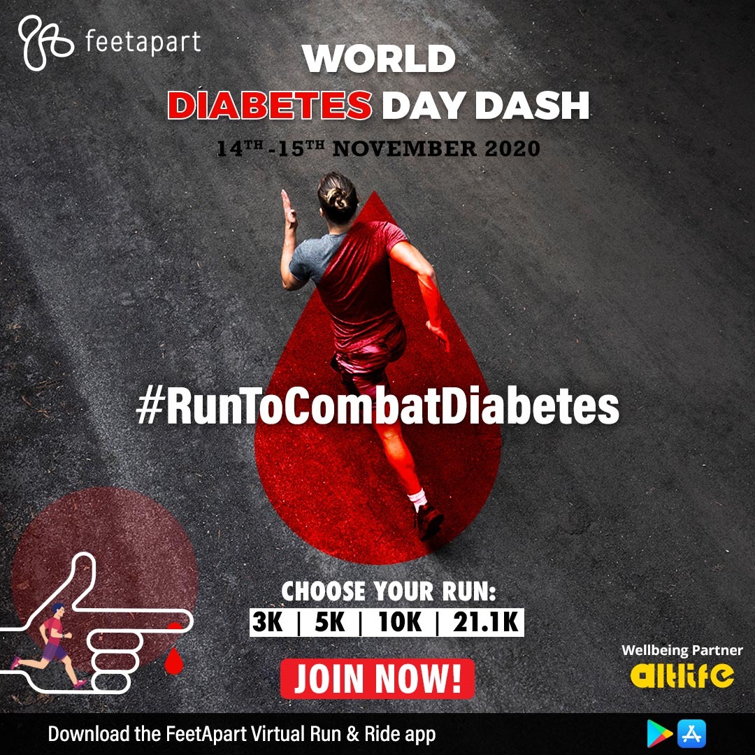 Just 4 Days To Go !!!

Join the World Diabetes Day Dash💯

Win exclusive offers from @Livealtlife 

Get running on the FeetApart app📱

#running#fitness#combatdiabetes#virtualrun