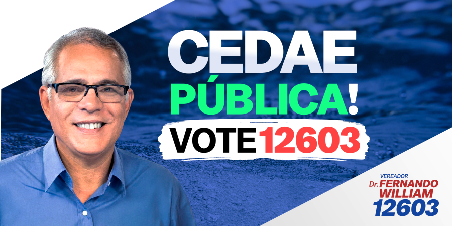 FernandoPdt's tweet photo. Defendo que a Cedae continue pública, porque água é vida. Paulo Guedes quer entregar a empresa para o setor privado.  Digo NÃO! A Cedae e seu corpo técnico precisam ser respeitados. 

Vote 12603, em defesa da CEDAE pública para todos do Rio!
#É12 #FernandoWilliam12603 #PDT #CEDAE https://t.co/I0flzQTrDu