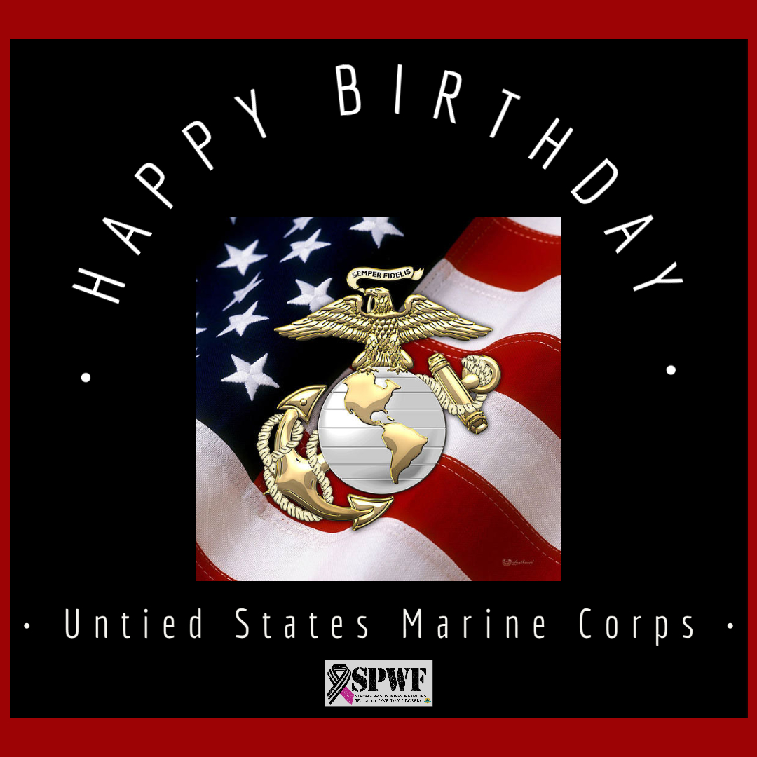 StrongPrisonWiv's tweet photo. Happy #marinecorpbirthday
Thank you!
#Marines
#SPWF #strongprisonwivesandfamilies #DoDifficultThings #KeeptheFaith #supportgroup #onedaycloser #talkprison #SecondChancesMatter #prisonreform https://t.co/cdgnpMxWQ3