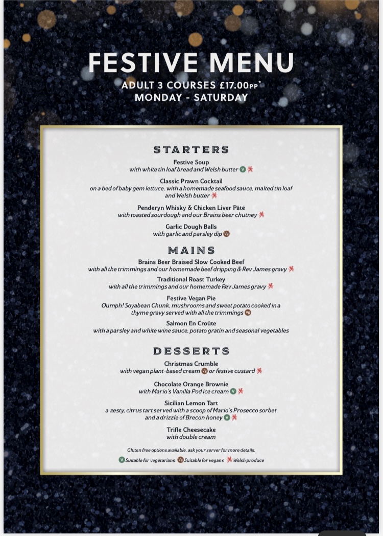 Take a (less blurry than the last post) look at our festive menu!

Book with us online now at sndr.so/fnFTS

Or phone on 02920753831