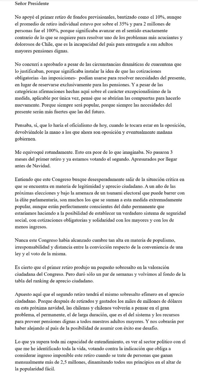 pepe_auth's tweet photo. Hoy se aprobará el 2° retiro previsional en la Cámara. Yo votaré en contra, pq nos aleja de la posibilidad de pensiones dignas pasado mañana. Apuesto q habrá un 3° retiro antes de la elección parlamentaria de noviembre 2021 https://t.co/C4jzMSCkHN