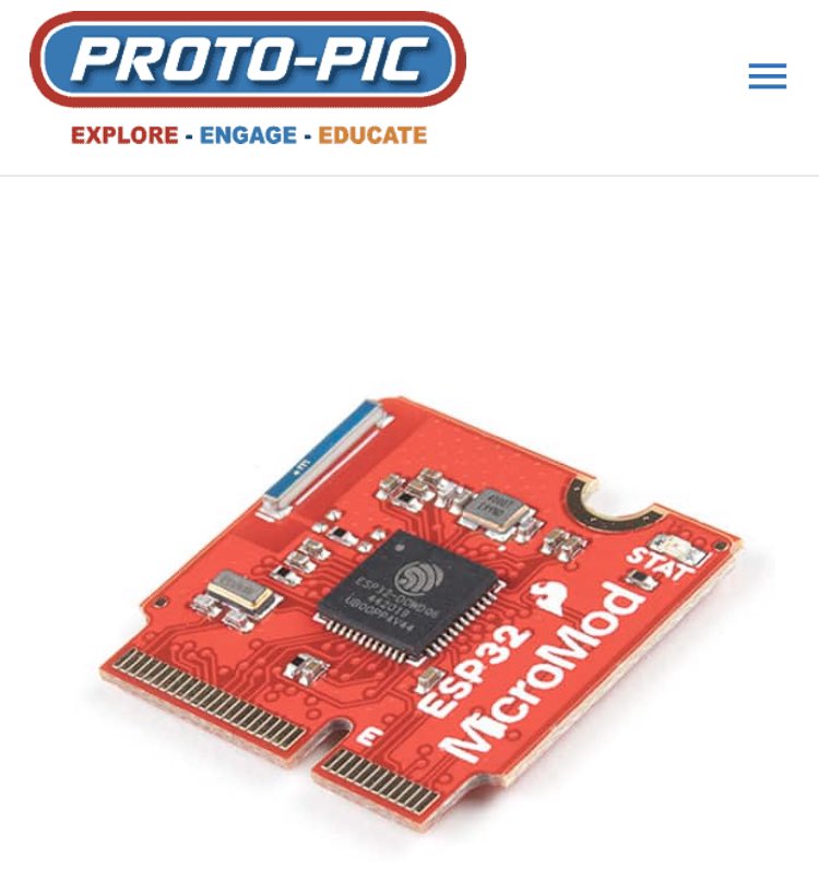 Introducing the new MicroMod range from Sparkfun. Getting started on you next IOT project has never been easier with the ESP32 and the MicroMod range of accessories proto-pic.co.uk/product/sparkf…