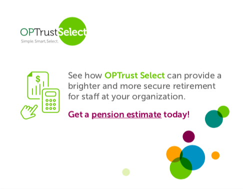 o_n_n's tweet photo. @OPTrust Select is the ONN-recommended pension plan for Ontario nonprofits. Want to estimate your pension? Their pension calculator provides you with a snapshot of what your pension could look like in retirement. https://t.co/MuXuz1BGwg #NonprofitDriven https://t.co/ORMbwHgu44