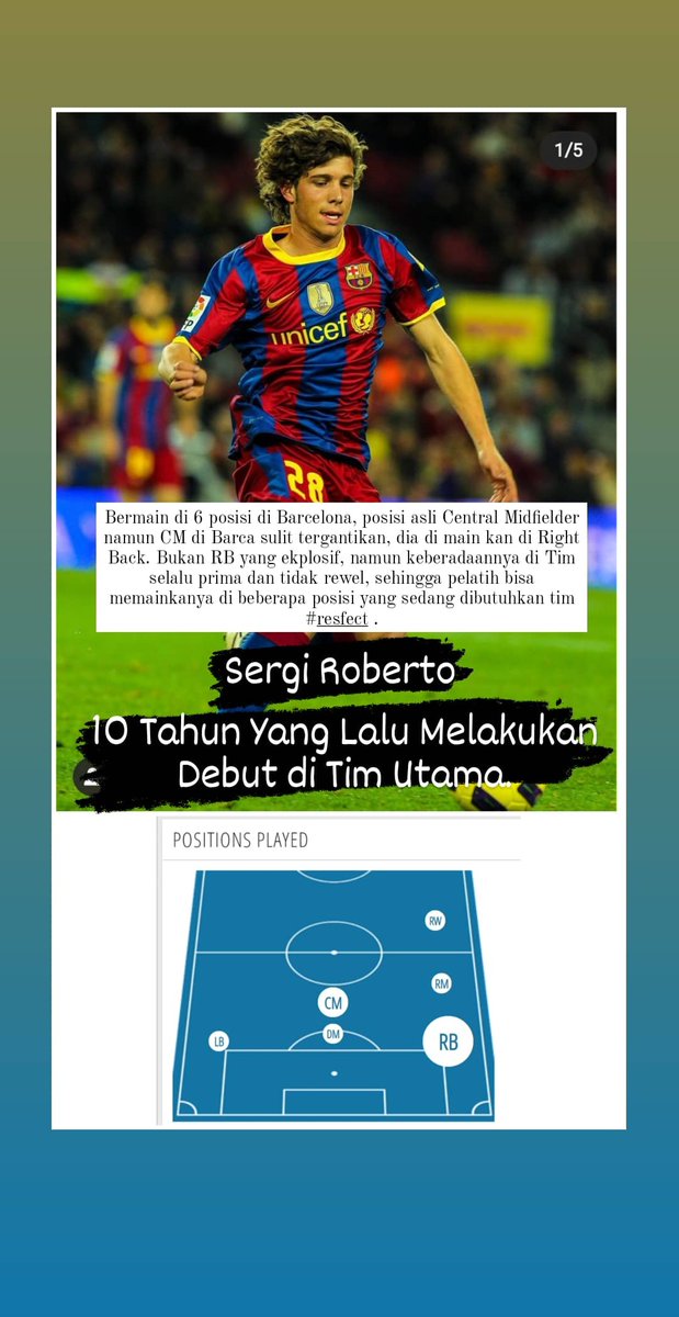 IndraGiry's tweet photo. Sergi Roberto #tenyearsago #barca #Legend https://t.co/W3FOXVEsX9