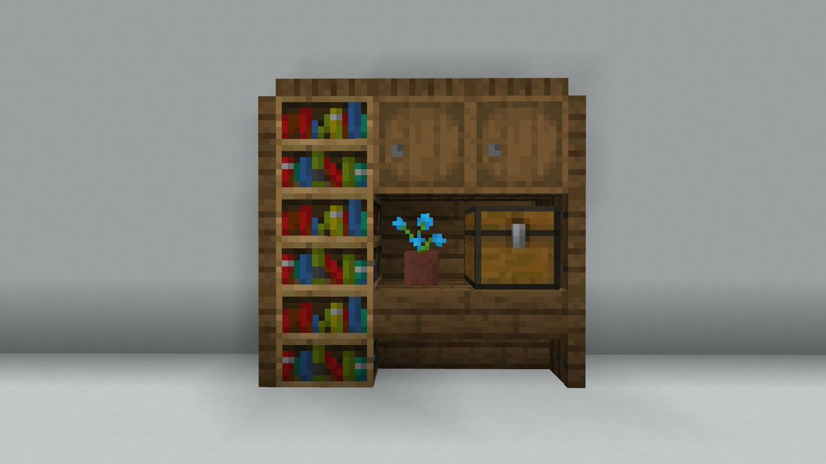 Farohan Minecraft Builds And Tutorials Minecraft Bookshelf With Storage
