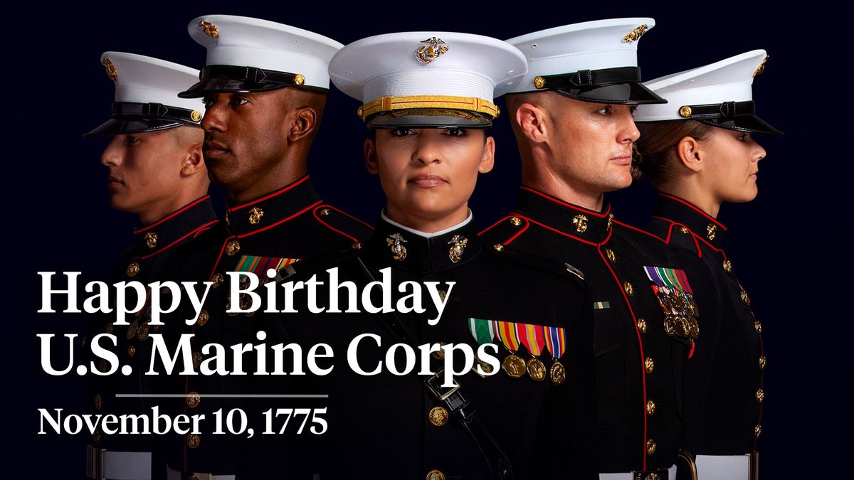 Marine wishing happy birthday USMC Marine served continues serve