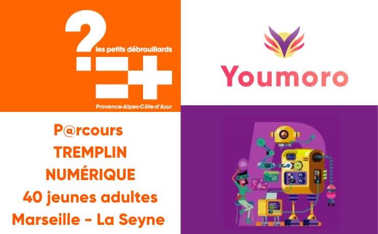 [Nouvelle collaboration] ✨
La plateforme Youmoro a été retenue pour accompagner la 1ère promotion de participants du Parcours Tremplin Numérique Marseille-La Seyne, porté par <a href="/petitsdeb/">Les Petits Débrouillards Île-de-France</a> - Officiel PACA et sa super équipe 🤩
#softskills #empowerment  #womenintech