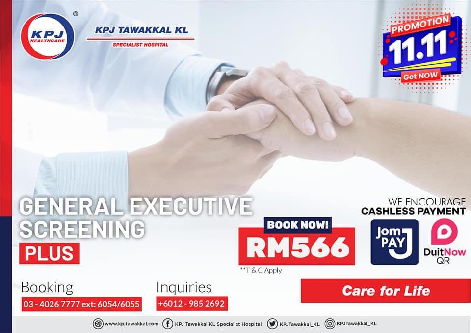 kpjtawakkal_kl's tweet photo. Oh no!! 2020 is coming to an end and you have not utilised your tax relief?

And when is the last time you had your health screened?

Fret not! KPJ Tawakkal KL Specialist Hospital brings you a *SPECIAL 11.11 PROMOTION!* for our Screening Packages.

#KPJTawakkalKL
#1111promo https://t.co/2dNdadp6Xh