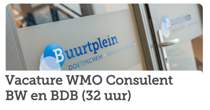 🙋‍♀️#Vacature: mooie combi! Ben jij die #WMO Consulent die in 2 teams (Beschermd Wonen + Begeleiding &amp; Dagbesteding) het verschil gaat maken voor de inwoners van gemeente Doetinchem?👊

Vacature👉 bit.ly/wmocombi

#Buurtplein #Samenhetverschil #BeschermdWonen #Dagbesteding